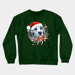 Christmas Dog Dalmatian Crewneck Sweatshirt